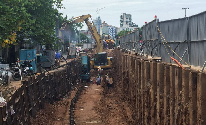 Dự án đang được các nhà thầu tập trung thi công.