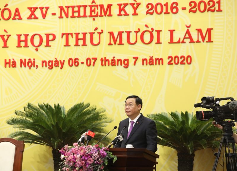 Bí thư Thành ủy Hà Nội phát biểu chỉ đạo tại Kỳ họp.