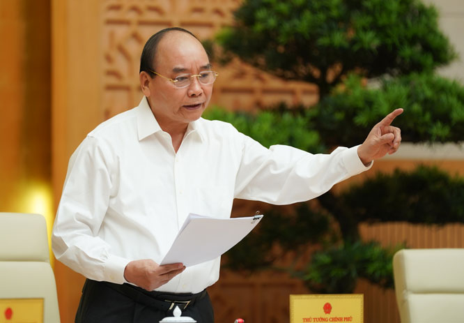 Thủ tướng Nguyễn Xuân Phúc phát biểu tại hội nghị. Ảnh: VGP/Quang Hiếu Thủ tướng Nguyễn Xuân Phúc phát biểu tại hội nghị. Ảnh: VGP/Quang Hiếu