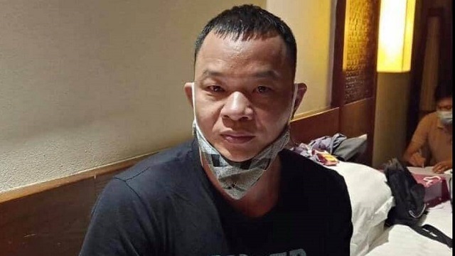 Đối tượng Cao Lượng Cố khi bị lực lượng công an Đà Nẵng, Quảng Nam bắt giữ.