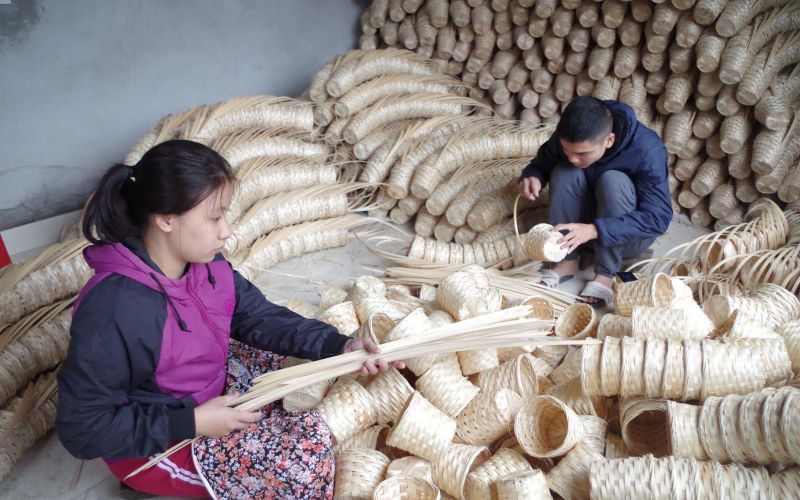 Làng nghề mây tren đan Ninh Sở