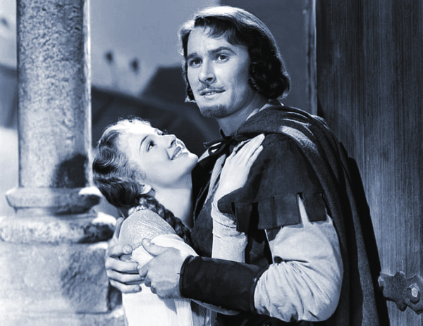 Nét đẹp ngây thơ của Olivia de Havilland khi bà mới 22 tuổi và đóng trong bộ phim The Adventures of Robin Hood bên cạnh tài tử Errol Flynn