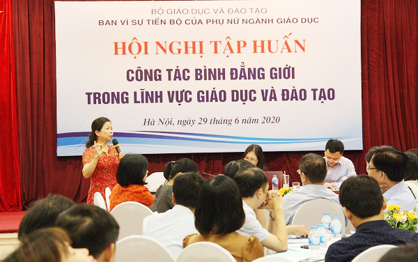 Bộ GĐ-ĐT đã tổ chức hội nghị tập huấn công tác BĐG trong lĩnh vực giáo dục và đào tạo để nâng cao nhận thức về BĐG (ảnh: Int)