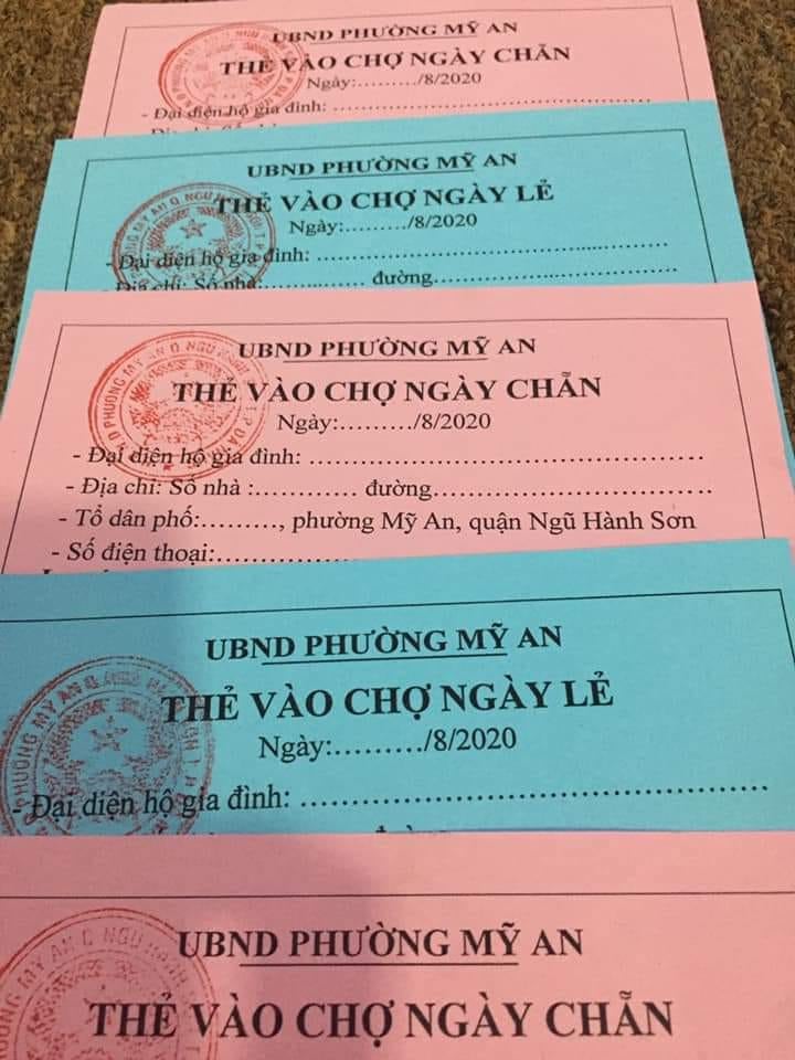 Phiếu đi chợ cho người dân Đà Nẵng những ngày quyết chiến với dịch Covid-19