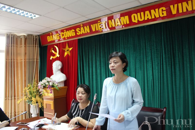 Đồng ch&iacute;  Nguyễn Thanh Cầm &ndash; Trưởng ban Ch&iacute;nh s&aacute;ch &ndash; Luật ph&aacute;p, Hội LHPN Việt Nam ph&aacute;t biểu tại tọa đ&agrave;m