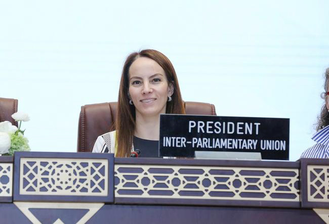 Chủ tịch Liên minh Nghị viện Thế giới abriela Cuevas Barron. Ảnh: IPU