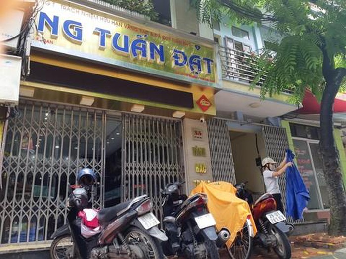 Tiệm vàng Tuấn Đạt - nơi xảy ra vụ trộm cắp táo tợn