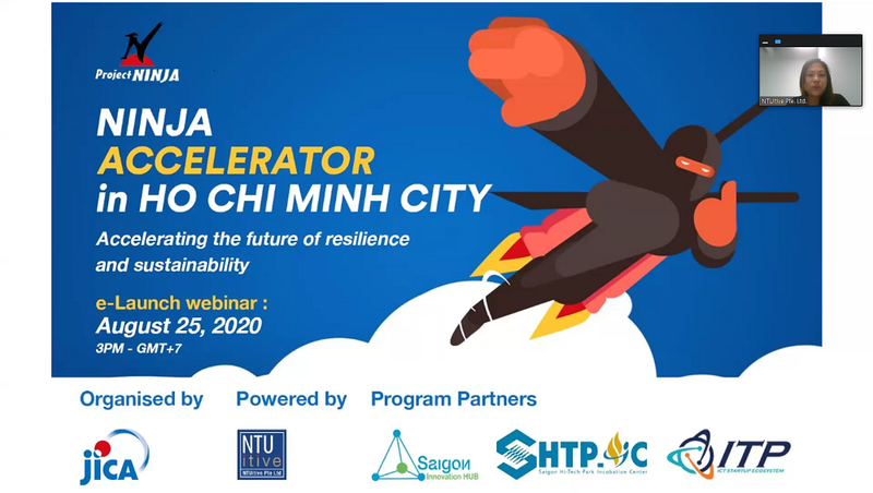 Phát biểu khai mạc Hội thảo trực tuyến của Bà Brenda Ng., Trợ lý Điều hành, Phụ trách mảng Phát triển Doanh nghiệp, Công ty Innovation Enterprise (NTUitive).