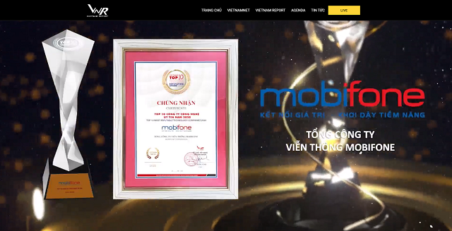 MobiFone giữ  vị trí thứ 5 trong Top 10 doanh nghiệp CNTT- Viễn thông Việt Nam 2020. MobiFone giữ  vị trí thứ 5 trong Top 10 doanh nghiệp CNTT- Viễn thông Việt Nam 2020.