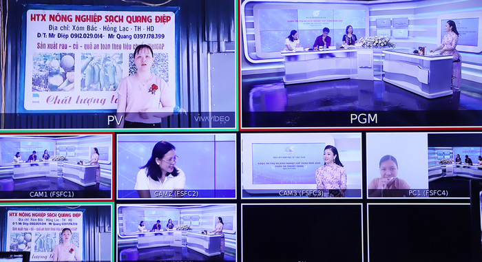 Các thí sinh dự thi thuyết trình phụ nữ khởi nghiệp cấp vùng 2020 trực tuyến