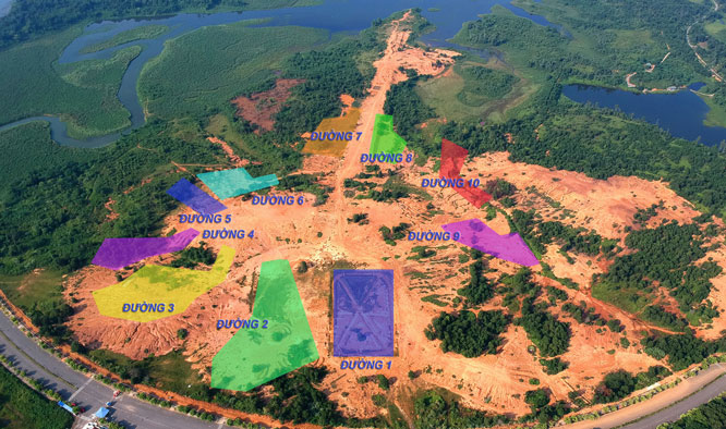 Sơ đồ các đường chạy của VOC 2020 tại địa điểm tổ chức “truyền thống” nhiều năm qua.