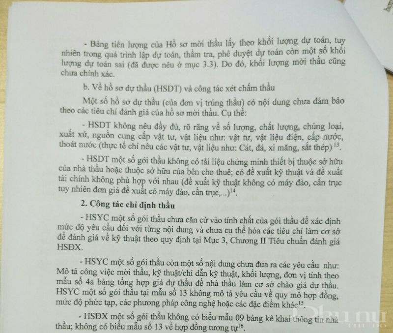 Hồ sơ thầu không đúng quy định vẫn trúng thầu Hồ sơ thầu không đúng quy định vẫn trúng thầu