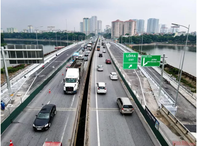 Phân luồng giao thông khi thông xe cầu vượt hồ Linh Đàm từ ngày 6/10 - ảnh 1