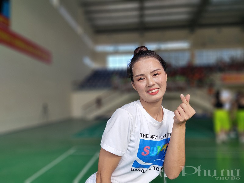 Đội trưởng đến từ CLB Zumba của xã Nam Hồng, chị Phạm Thị Tuyết Mai