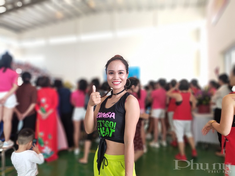 Chị Nguyễn Thị Tuyển CLB Zumba xã Liên Hà