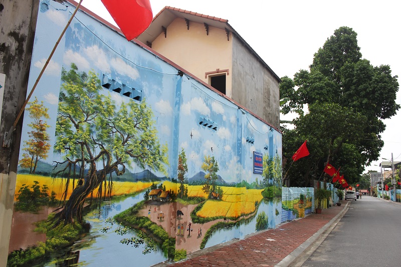 Tuyến đường bích họa kiểu mẫu dài 200m