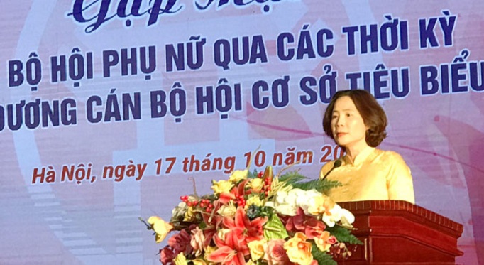 Đồng ch&iacute; L&ecirc; Kim Anh - Th&agrave;nh ủy vi&ecirc;n- Chủ tịch Hội LHPN H&agrave; Nội
