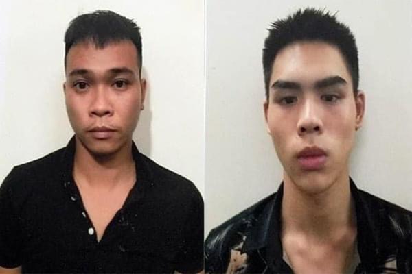 Đối tượng Trường và Mạnh tại cơ quan công an