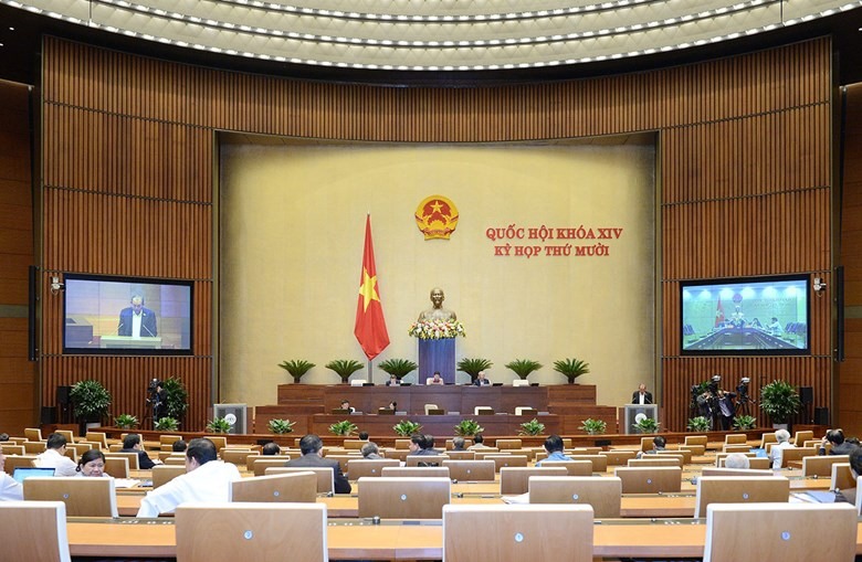 Quang cảnh phiên họp chiều 26/10, kỳ họp thứ 10, Quốc hội khóa XIV.