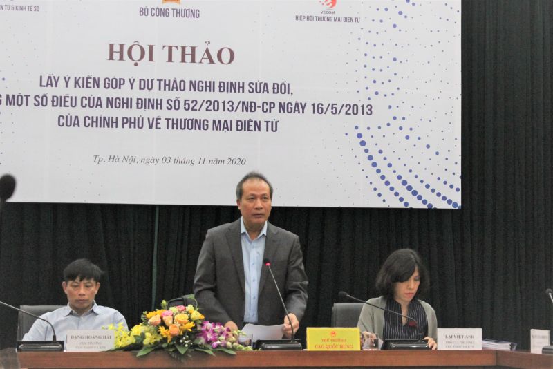 Thứ trưởng Bộ Công Thương Cao Quốc Hưng phát biểu