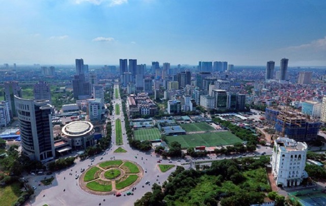 Một góc khu đô thị tại quận Cầu Giấy, TP. Hà Nội (Ảnh: Int.).