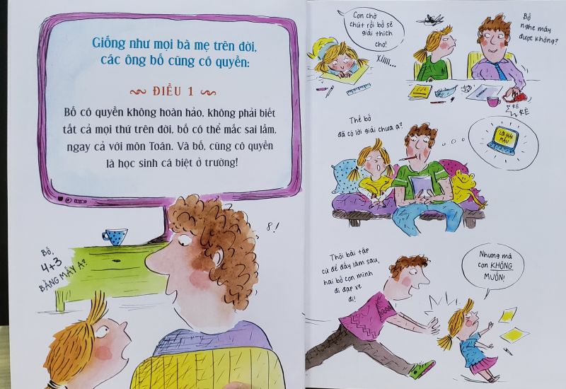 Một trang sách trong cuốn Tuyên bố quyền của bố