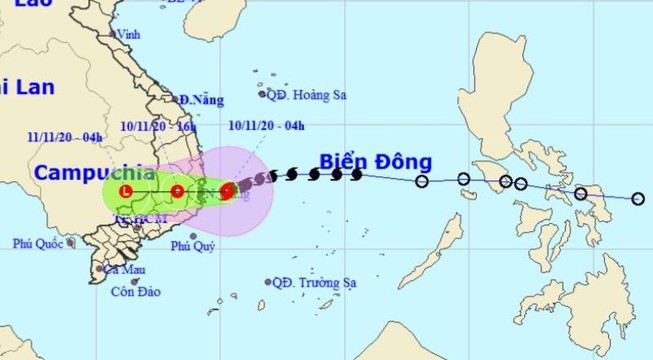 Hình ảnh cơn bão số 12