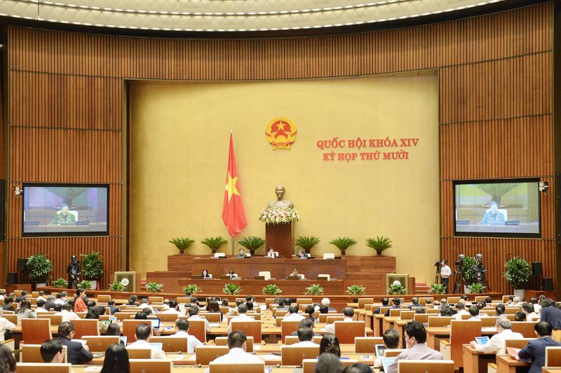 Quang cảnh phiên góp ý cho Dự án Luật Phòng, chống tác hại thuốc lá tại kỳ họp thứ 10, Quốc hội khóa XIV ngày 13/11.