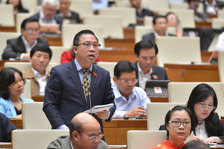Đại biểu Lưu Bình Nhưỡng nêu quan điểm tại phiên thảo luận.