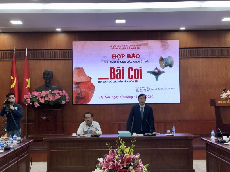 Họp báo khai mạc trưng bày Bãi Cọi - Nơi gặp gỡ các nền văn hóa