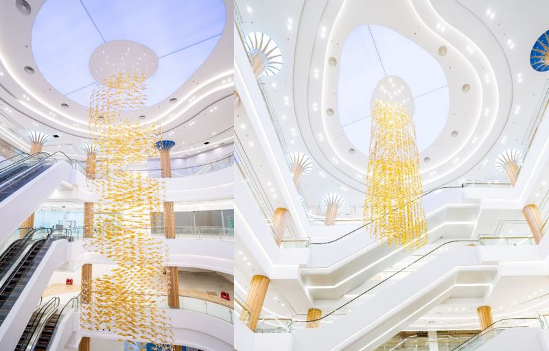 Điểm nhấn thiết kế “Dòng chảy ngầm đại dương”tại Vincom Mega Mall Ocean Park hứa hẹn sẽ trở thành điểm check-in độc đáo mới của giới trẻ.