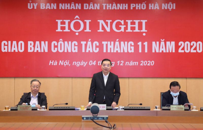 Chủ tịch UBND TP H&agrave; Nội nhấn mạnh tại Hội nghị