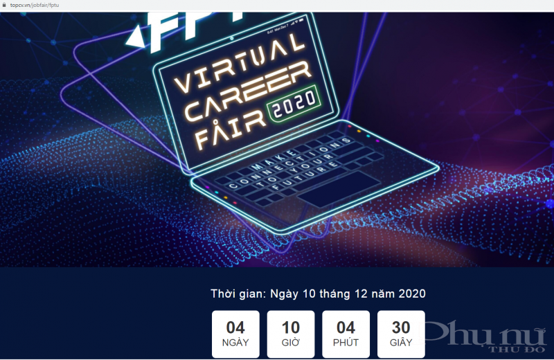 Hội chợ Việc làm Trực tuyến sẽ diễn ra từ 7-10/12 với gần 100 doanh nghiệp tham gia tuyển dụng