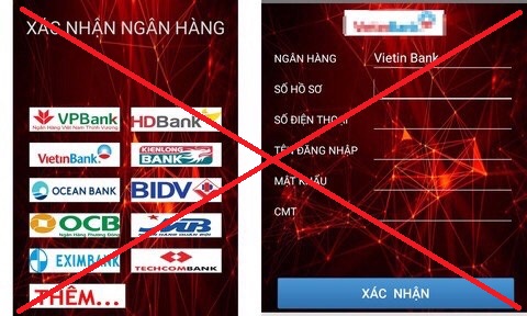 Sau khi các nạn nhân điền thông tin hiển thị trên App giả mạo như trên, các thông tin này sẽ được chuyển về máy chủ do các đối tượng quản lý và điện thoại di động của nạn nhân đã bị các đối tượng kiểm soát.