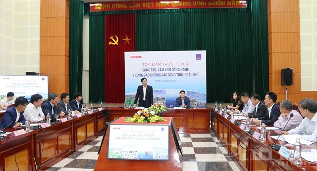 Ông Trần Quang Dũng - Trưởng ban Truyền thông và Văn hóa Doanh nghiệp PVN phát biểu.