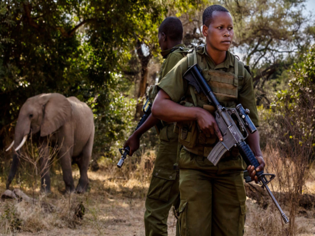 Các nữ kiểm lâm bảo vệ động vật hoang dã.