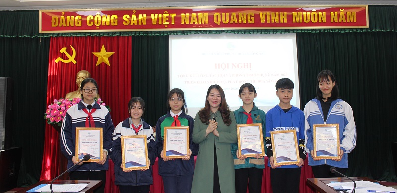 Năm 2020, Hội PN đã tổ chức nhiều cuộc thi thu hút các em học sinh tại các trường trên địa ban tham gia