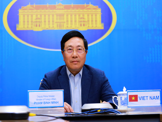 Phó Thủ tướng, Bộ trưởng Bộ Ngoại giao Phạm Bình Minh hội đàm trực tuyến với Bộ trưởng Bộ Ngoại giao và Hợp tác Timor-Leste Adaljiza Albertina Xavier Reis Magno. Phó Thủ tướng, Bộ trưởng Bộ Ngoại giao Phạm Bình Minh hội đàm trực tuyến với Bộ trưởng Bộ Ngoại giao và Hợp tác Timor-Leste Adaljiza Albertina Xavier Reis Magno.