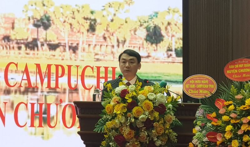 Ông Hoàng Minh Hiến, Phó Chủ tịch UBND huyện Chương Mỹ phát biểu