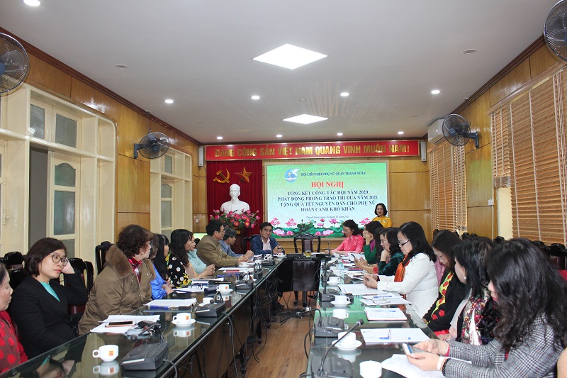 Quang cảnh hội nghị tổng kết c&ocirc;ng t&aacute;c Hội ph&aacute;t động phong tr&agrave;o thi đua năm 2021