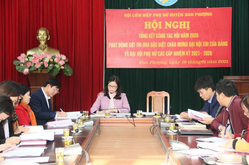 Quang cảnh hội nghị tổng kết công tác hội năm 2020 vào sáng 19/1 tạ Đan Phượng.