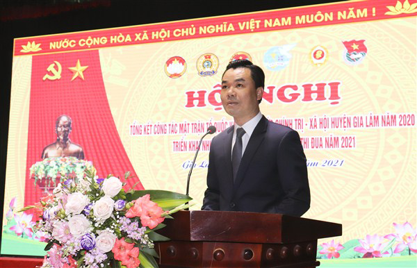 Đồng chí Hoàng Anh Tú - Chủ tịch UB MTTQ huyện Gia Lâm phát động thi đua năm 2021 Đồng chí Hoàng Anh Tú - Chủ tịch UB MTTQ huyện Gia Lâm phát động thi đua năm 2021