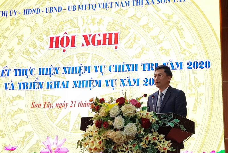 Phó Chủ tịch UBND thành phố Hà Minh Hải phát biểu tại Hội nghị