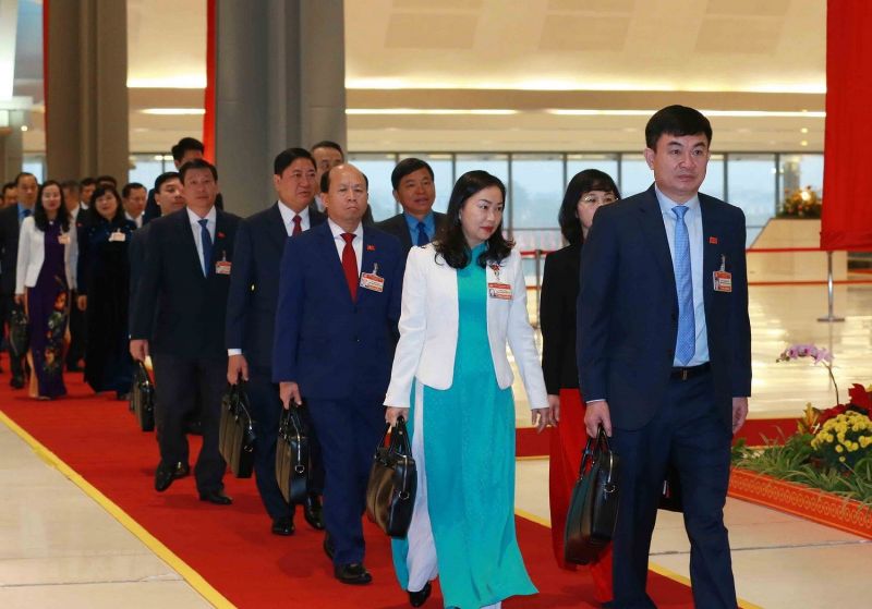 Các đại biểu đến dự phiên họp trù bị. (Ảnh: TTXVN)