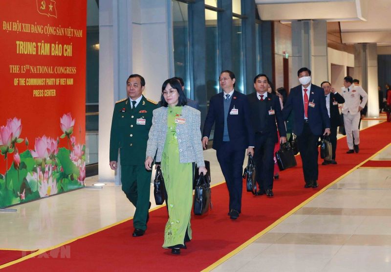 Các đại biểu đến dự phiên họp trù bị. (Ảnh: TTXVN).