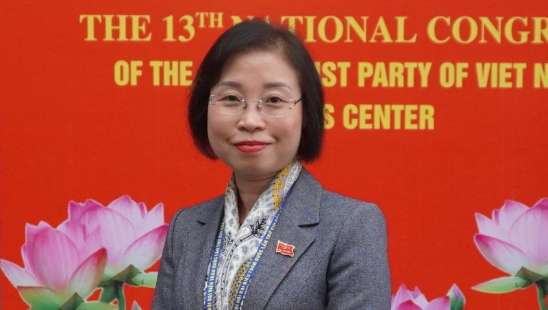 Đại biểu Nguyễn Thị Thanh Mai, Bí thư Thị ủy thị xã Sơn Tây tin tưởng vào thành công của Đại hội XIII