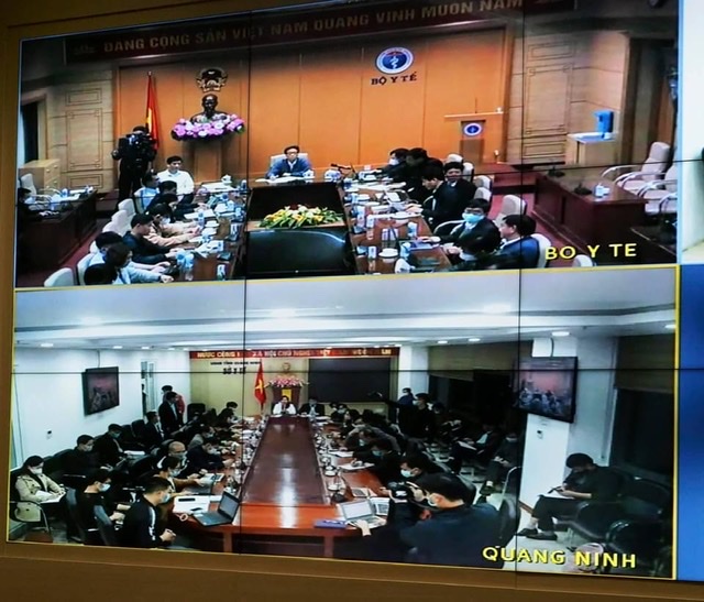 BYT họp với điểm cầu Quảng Ninh.