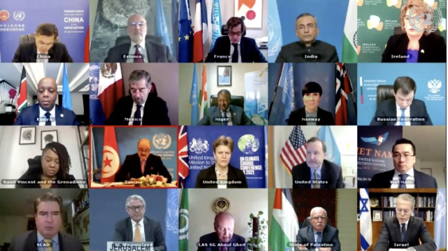 HĐBA LHQ thảo luận trực tuyến về tình hình Trung Đông, bao gồm vấn đề Palestine.