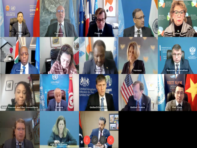 HĐBA LHQ họp trực tuyến công khai về tình hình Libya và hoạt động của UNSMIL. HĐBA LHQ họp trực tuyến công khai về tình hình Libya và hoạt động của UNSMIL.