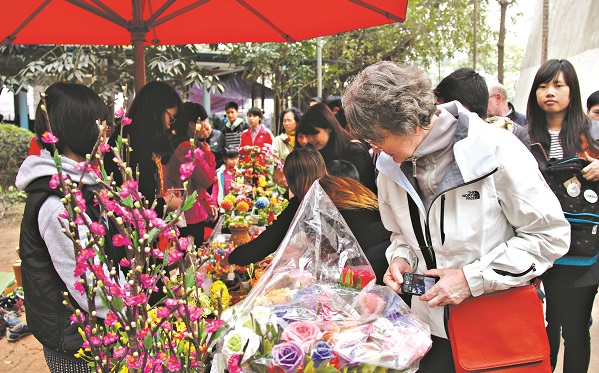 Du kh&aacute;ch quốc tế tham quan c&aacute;c mẫu hoa đất